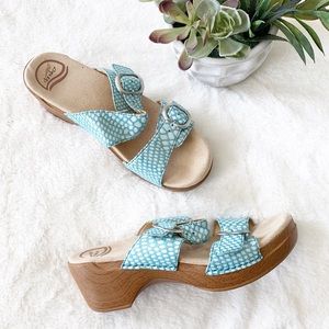Dansko Blue and White Women's Sandals
